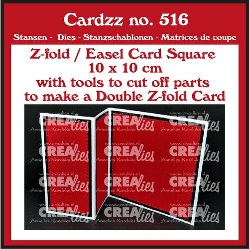 Crealies Crealies Cardzz (Double) Z-fold / Easel card 10 x 10 cm CLCZ516 10x10cm