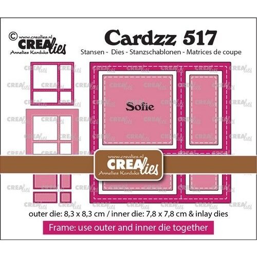Crealies Crealies Cardzz Frame & Inlays Sofie CLCZ517 8,3x8,3cm