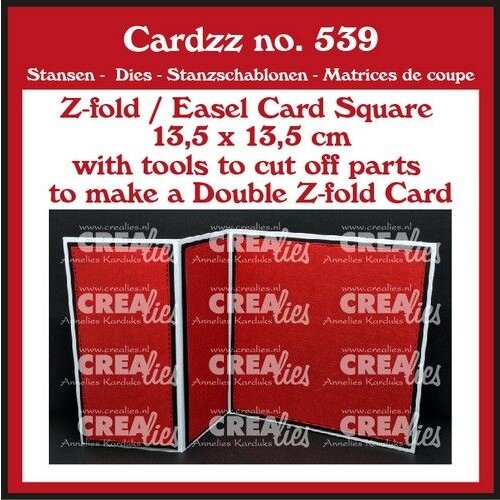 Crealies Crealies Cardzz (Double) Z-fold / Easel card 13,5 x 13,5 cm CLCZ539 13,5x13,5cm