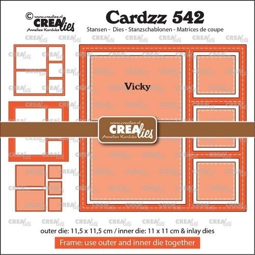 Crealies Crealies Cardzz Frame & inlay Vicky CLCZ542 11,5x11,5cm