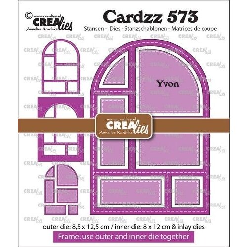 Crealies Crealies Cardzz Frame & inlay Yvon CLCZ573 8,5x12,5cm