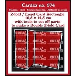 Crealies Cardzz (Double) Z-fold / Easel card rechthoek (V) CLCZ574 10,5x14,5cm