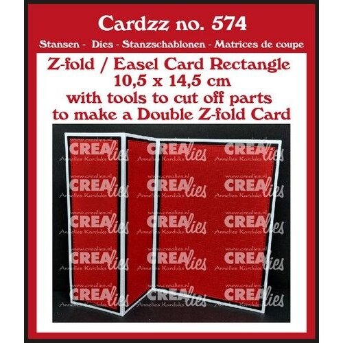 Crealies Crealies Cardzz (Double) Z-fold / Easel card rechthoek (V) CLCZ574 10,5x14,5cm