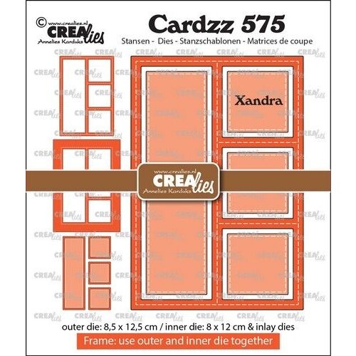 Crealies Crealies Cardzz Frame & inlay Xandra CLCZ575 8,5x12,5cm