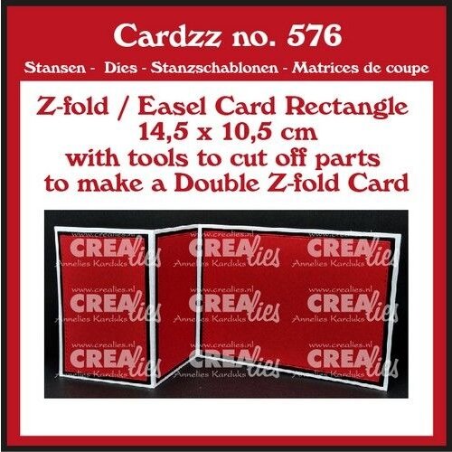 Crealies Crealies Cardzz (Double) Z-fold / Easel card rechthoek (H) CLCZ576 14,5x10,5cm
