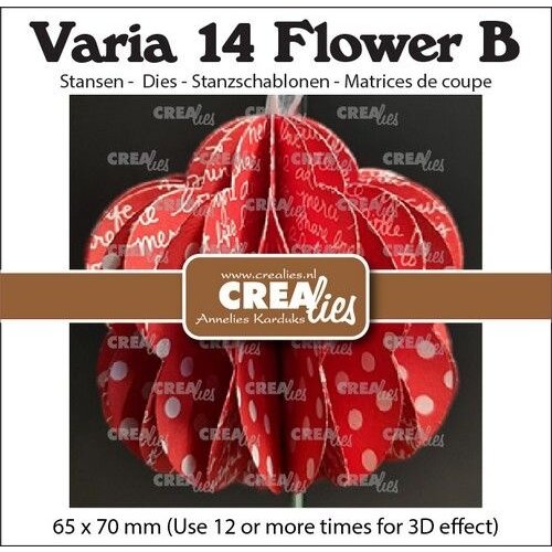 Crealies Crealies Varia 3D bloem B CLVAR14 65x70mm