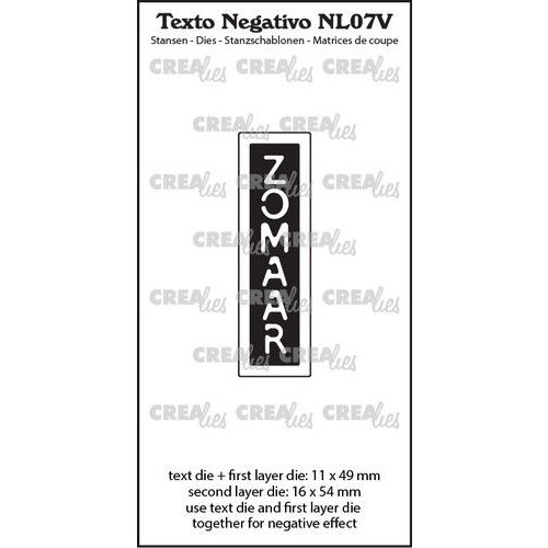 Crealies Crealies Texto Negativo ZOMAAR (V)  - (NL) NL07V 16x54mm