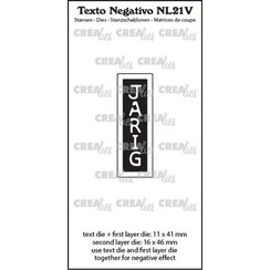 Crealies Texto Negativo JARIG (V)  - (NL) NL21V 16x46mm