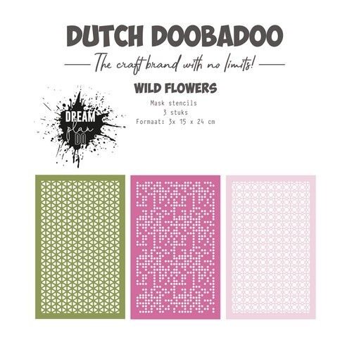 Dutch Doobadoo Stencils Wild flowers 3st 470.784.294