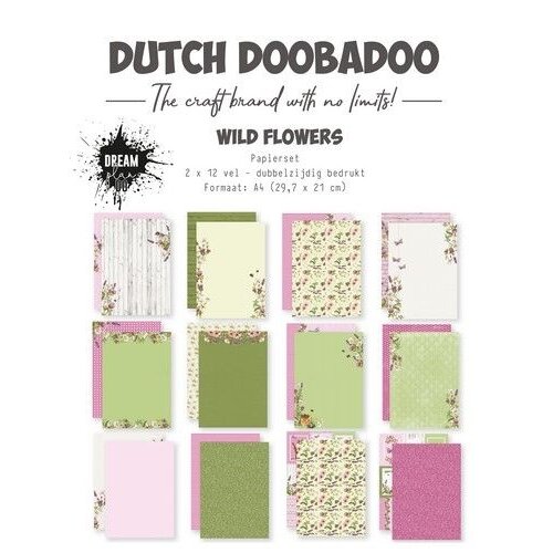 Dutch Doobadoo Papier Wild Flowers 2x12 vel A4 473.005.058