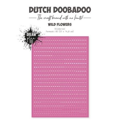 Dutch Doobadoo Dutch Sticker Wild Flower alfabet A5 491.200.030