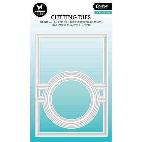 Studio Light Cutting Die Circle folding card shape Ess. nr.787 SL-ES-CD787 140x200x1mm