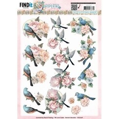 CD12147 - 10 stuks knipvel Berries Beauties - Whispering Spring - Birds