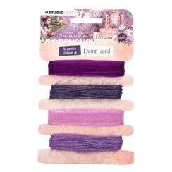 Studio Light Ribbon Organza & hemp - purples Vict. Dreams nr.05 JMA-VD-RIB05 85x141x10mm