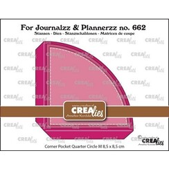 Crealies For Journalzz & Plannerzz Corner pocket kwart rond M 8,5 cm CLJP662 8,5x8,5 cm