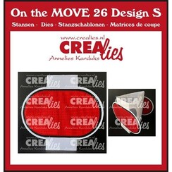 Crealies on the MOVE Design S Drieh. kaart halve cirkels CLMOVE26 10x12/19 cm