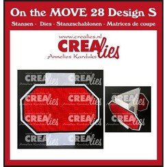 Crealies on the MOVE Design S Drieh. kaart halve achthoeken CLMOVE28 10x12/19 cm