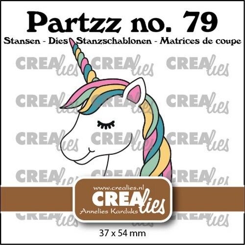 Crealies Crealies Partzz Eenhoorn CLPartzz79 37x54 mm