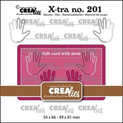 Crealies Xtra Cadeaukaart met schuifsysteem B CLXtra201 54x86 - 49x81 mm