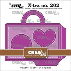 Crealies Xtra Geef een cadeaukaart: Tasje CLXtra202 86x96 - 59x91 - 54x86 mm