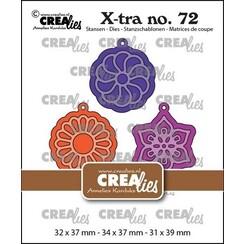 Crealies Xtra Charms D: bloemen CLXtra72 32x37 mm - 31x39 mm