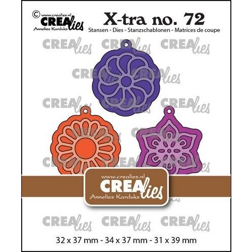 Crealies Crealies Xtra Charms D: bloemen CLXtra72 32x37 mm - 31x39 mm