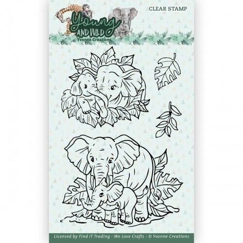 YCCS10078 - Clear Stamps - Yvonne Creations - Young and Wild - Elephant