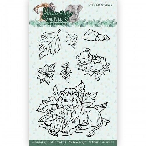 YCCS10079 - Clear Stamps - Yvonne Creations - Young and Wild - Lion
