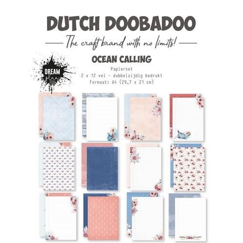 Dutch Doobadoo Dutch Doobadoo Papier Ocean calling 2x12 vel A4 473.005.059