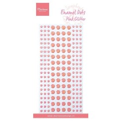 PL4531 - Enamel dots pink glitter