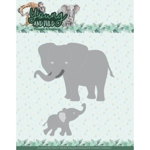 Yvonne Creations YCD10346 - Mal - Dies - Yvonne Creations - Young and Wild - Elephants