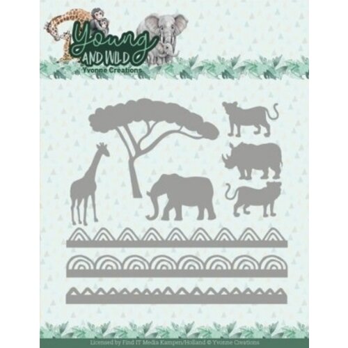 Yvonne Creations YCD10345 - Mal - Dies - Yvonne Creations - Young and Wild - Wildlife Borders