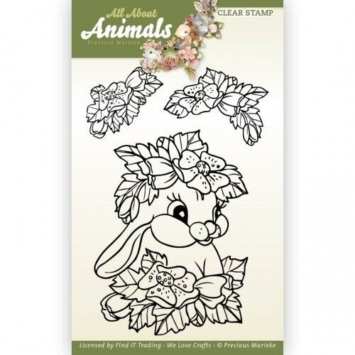 Precious Marieke PMCS10052 - Clear Stamps - Precious Marieke - All About Animals - Bunny