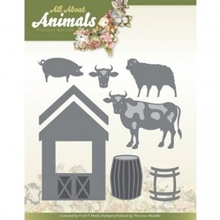 PM10266 - Mal - Precious Marieke - All About Animals - Stable with Cattle