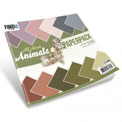 PMPP10043 - Paperpack - Precious Marieke - All About Animals - Solid Colours