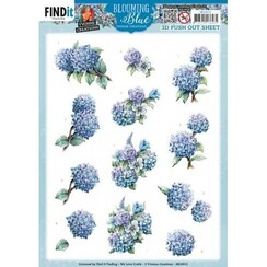 SB10911 - Uitdrukvel - Yvonne Creations - Blooming Blue - Hydrangea