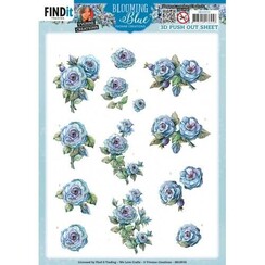 SB10910 - Uitdrukvel - Yvonne Creations - Blooming Blue - Rosehip