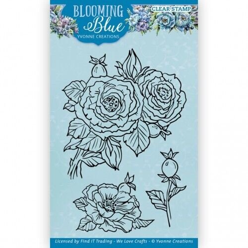 Yvonne Creations YCCS10081 - Clear Stamps - Yvonne Creations - Blooming Blue - Rosehip