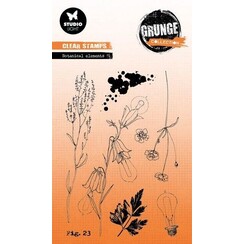 Studio Light Clear stamp Botanical elements Grunge Coll. nr.606 SL-GR-STAMP606 93x136x3mm