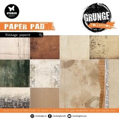 Studio Light Paper pad Vintage papers Grunge Collection nr.136 SL-GR-DPP136 203,2x203,2x9mm