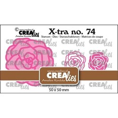 Crealies Xtra Roos klein CLXtra74 50x50mm