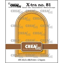 Crealies Xtra ATC boog met stiksteek CLXtra81 63,5x88,9mm