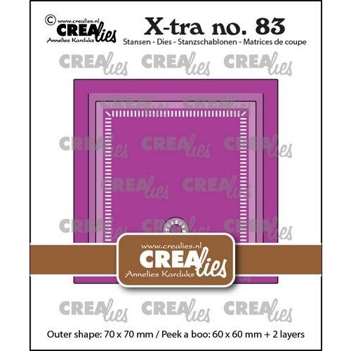 Crealies Crealies Xtra Kiekeboe vierkant CLXtra83 70x70mm