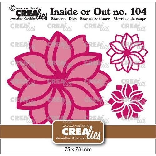 Crealies Crealies Inside or Out - Fantasiebloem A groot CLIO104 75x78mm