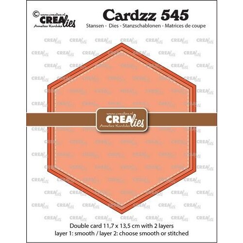Crealies Crealies Cardzz Dubbele kaart Zeshoek CLCZ545 11,7x13,5cm