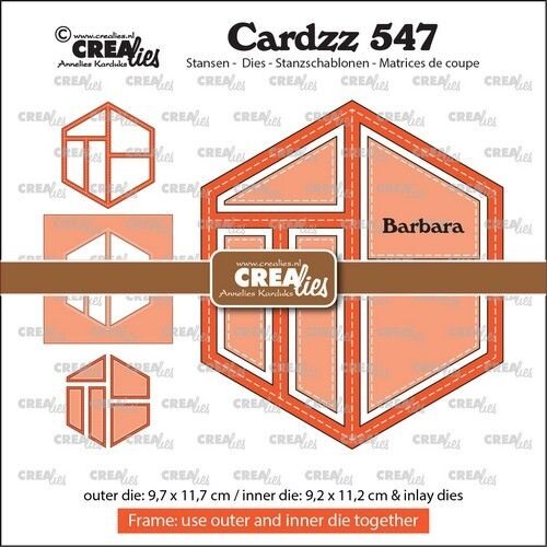 Crealies Crealies Cardzz Frame & Inlays Barbara CLCZ547 9,7x11,7cm