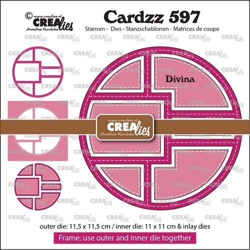 Crealies Crealies Cardzz Frame & Inlays Divina CLCZ597 11,5x11,5cm