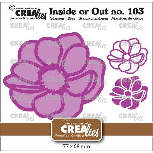 Crealies Crealies Inside or Out - Anemoon groot CLIO103 77x68mm