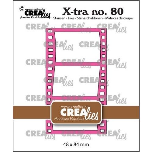 Crealies Crealies Xtra Filmstrip golvend verticaal CLXtra80 48x84mm