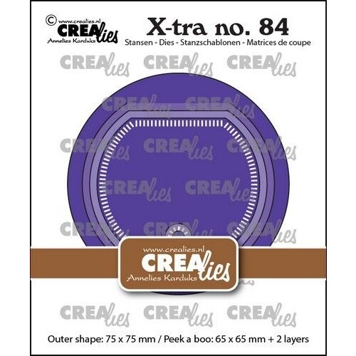 Crealies Crealies Xtra Kiekeboe cirkel CLXtra84 75x75mm